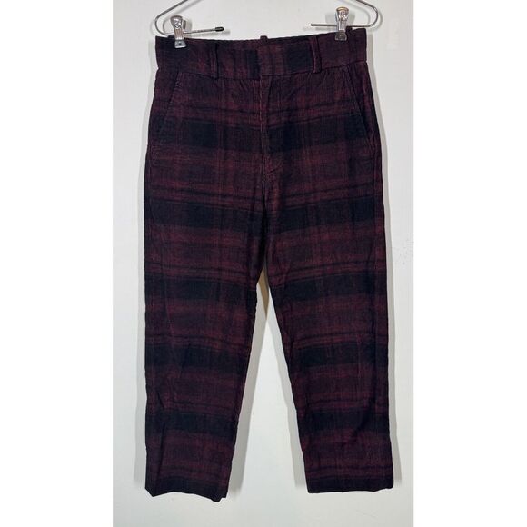 Adriano Goldschmied AG The Elvie High Rise Crop Trouser Pants Pagoda Red Size 27 - Picture 1 of 10